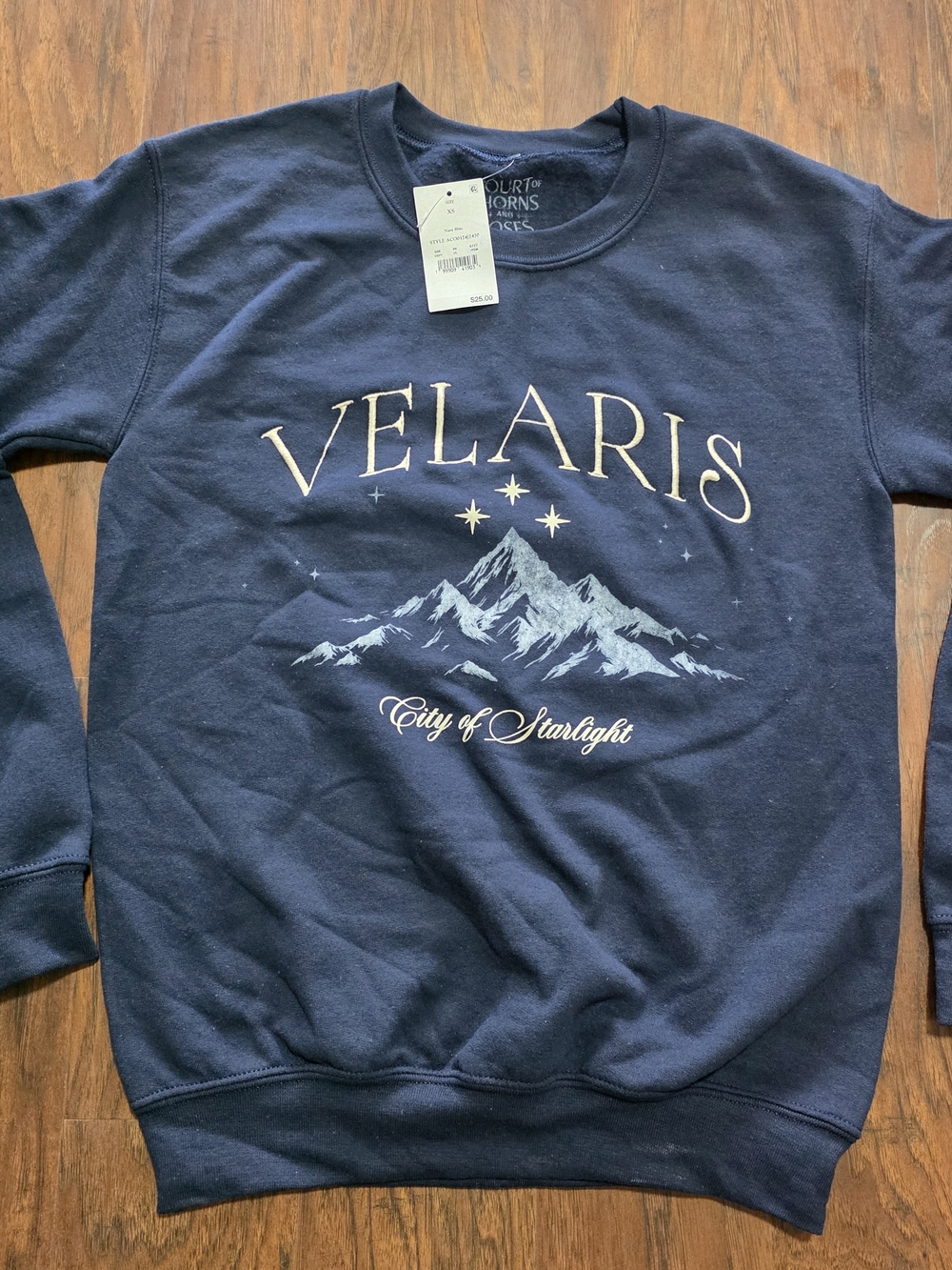 A Court of Thorns and Roses Velaris Navy Graphic Pullover Crewneck Sweatshirt XS